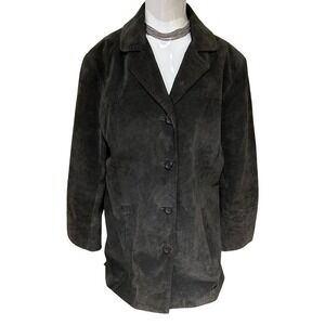 1990s Vintage Express Women's Suede Jacket Trucker Western Jacket  fashionista L